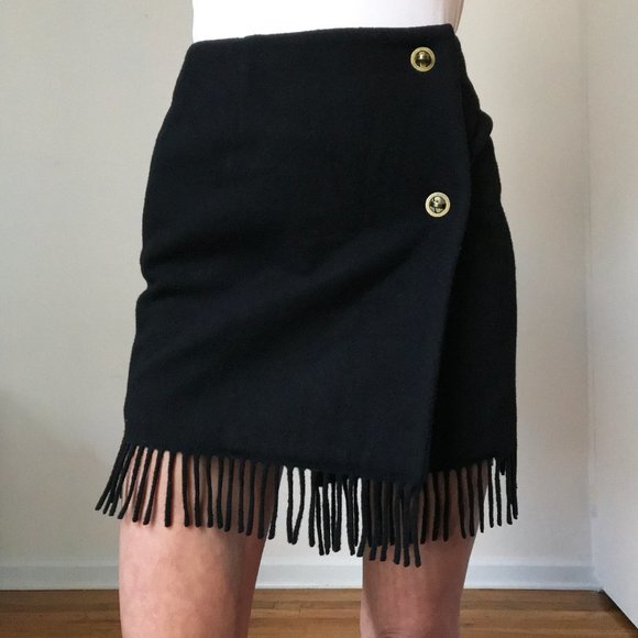 Opening Ceremony Dresses & Skirts - Opening Ceremony Unique Wool Fringe Wrap Skirt S